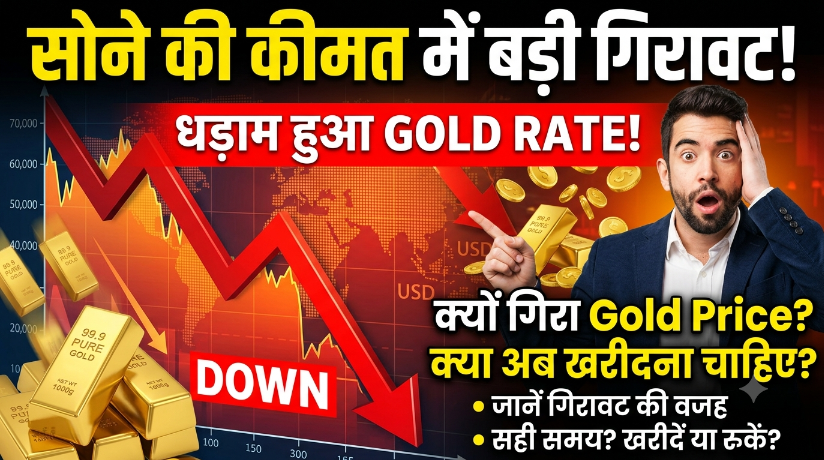 सोने की कीमत में बड़ी गिरावट: क्यों धड़ाम हुआ Gold Rate? क्या अब खरीदना चाहिए?